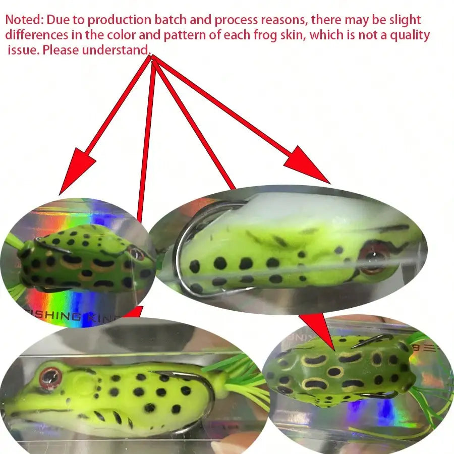 Artificial Top Water Soft Tube Frog Lure With 3D Eyes