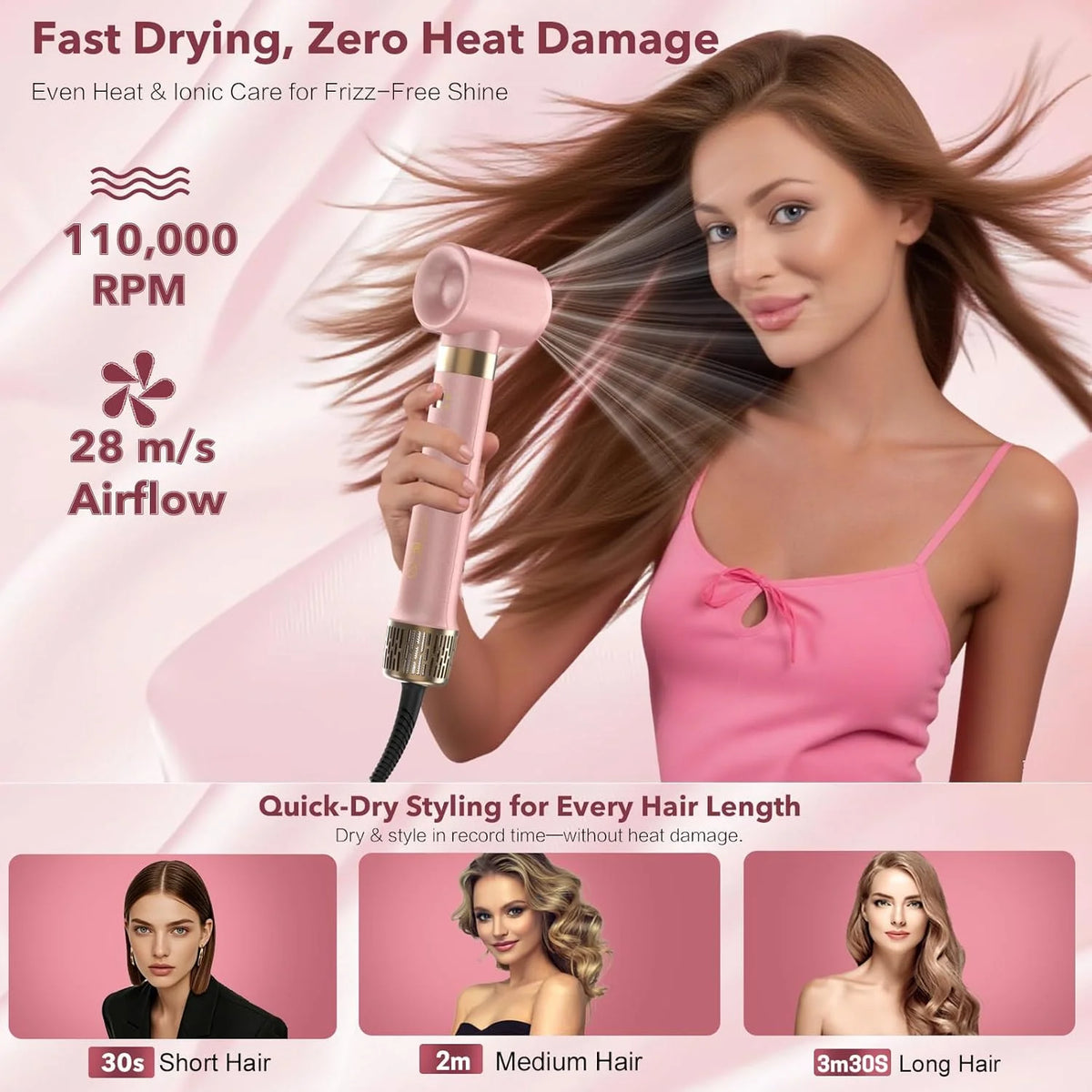 Mythsight 6-In-1 Air Styler Hair Dryer Brush For Volumizing