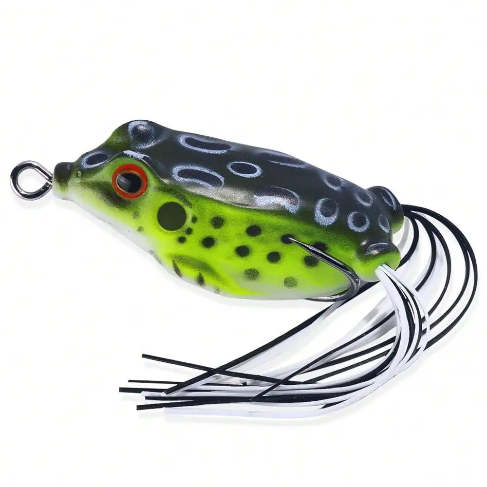 Artificial Top Water Soft Tube Frog Lure With 3D Eyes