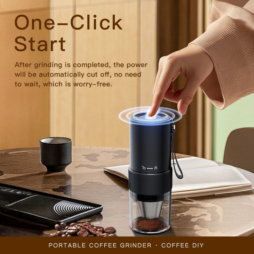 Portable Electric Conical Burr Coffee Grinder With Auto Stop