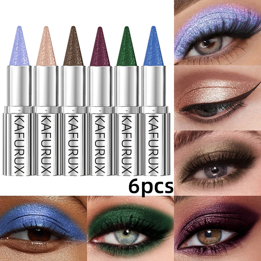 KAFURUX Waterproof Shimmer Metallic Eyeshadow Pen Set