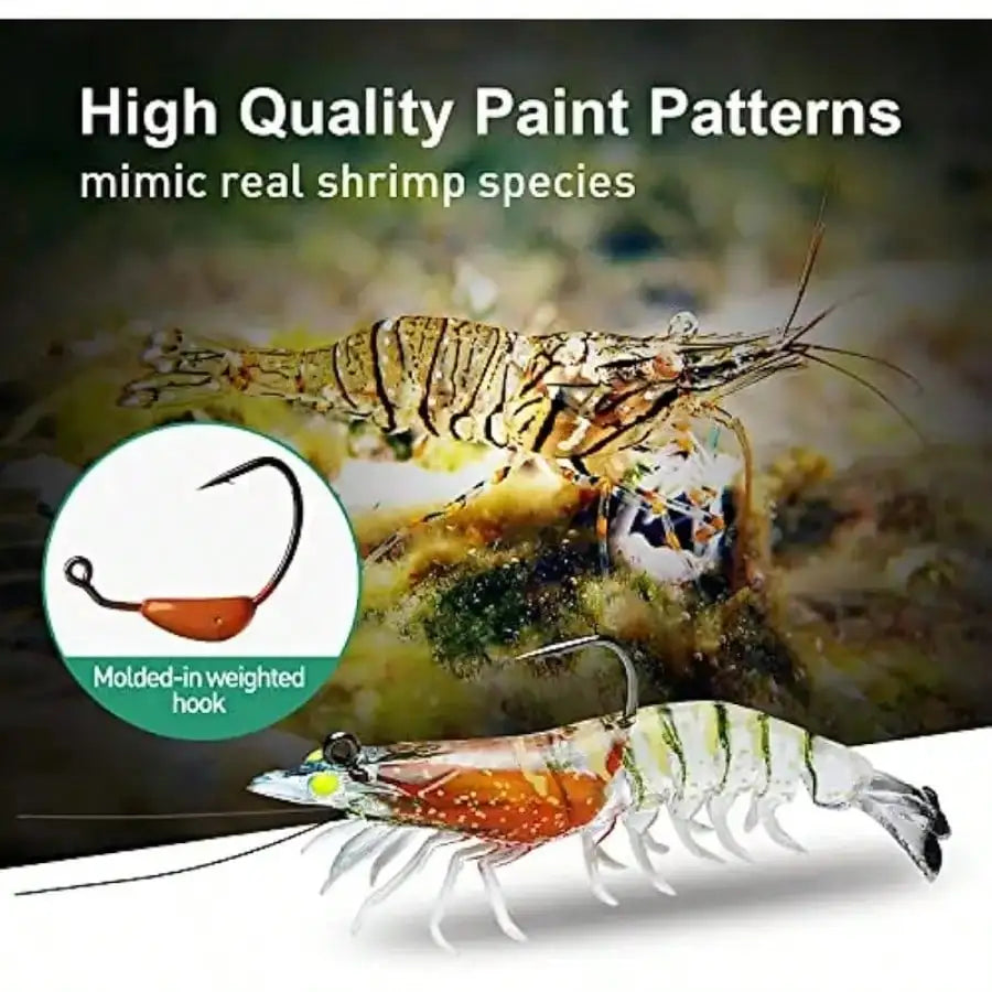 Premium Soft Plastic Shrimp Swimbait Fishing Lures