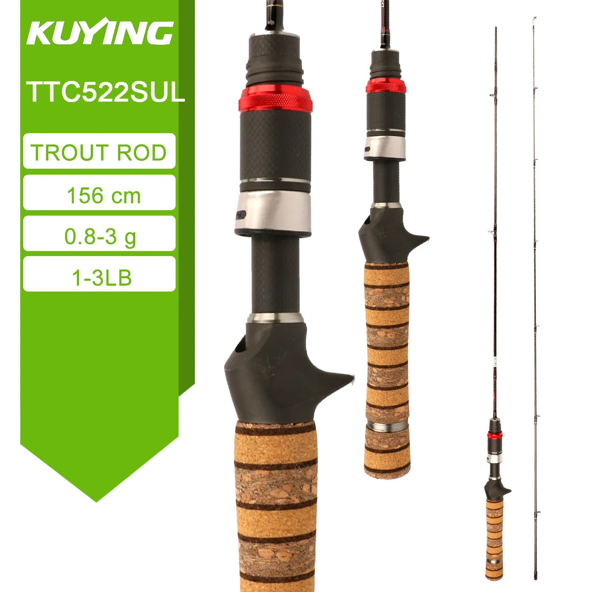 Kuying Teton Carbon Spinning Casting Fishing Lure Rod