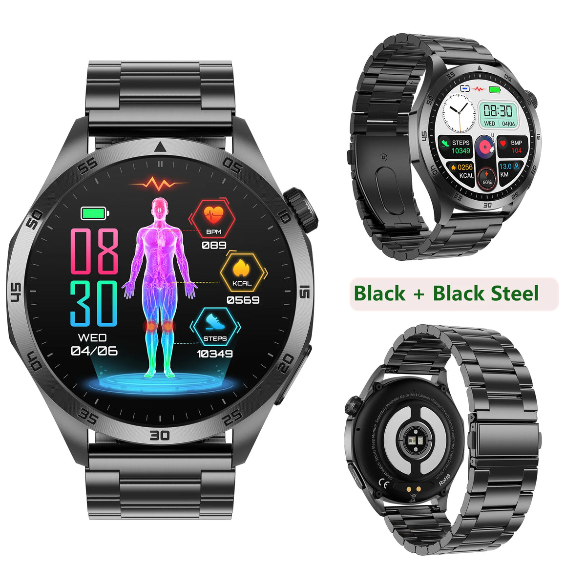 ECG PPG Health Smart Watch Blood Pressure Oxygen Monitor