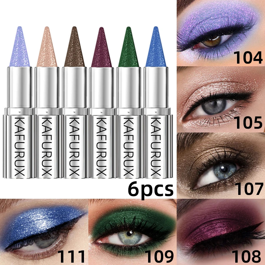KAFURUX Waterproof Shimmer Metallic Eyeshadow Pen Set