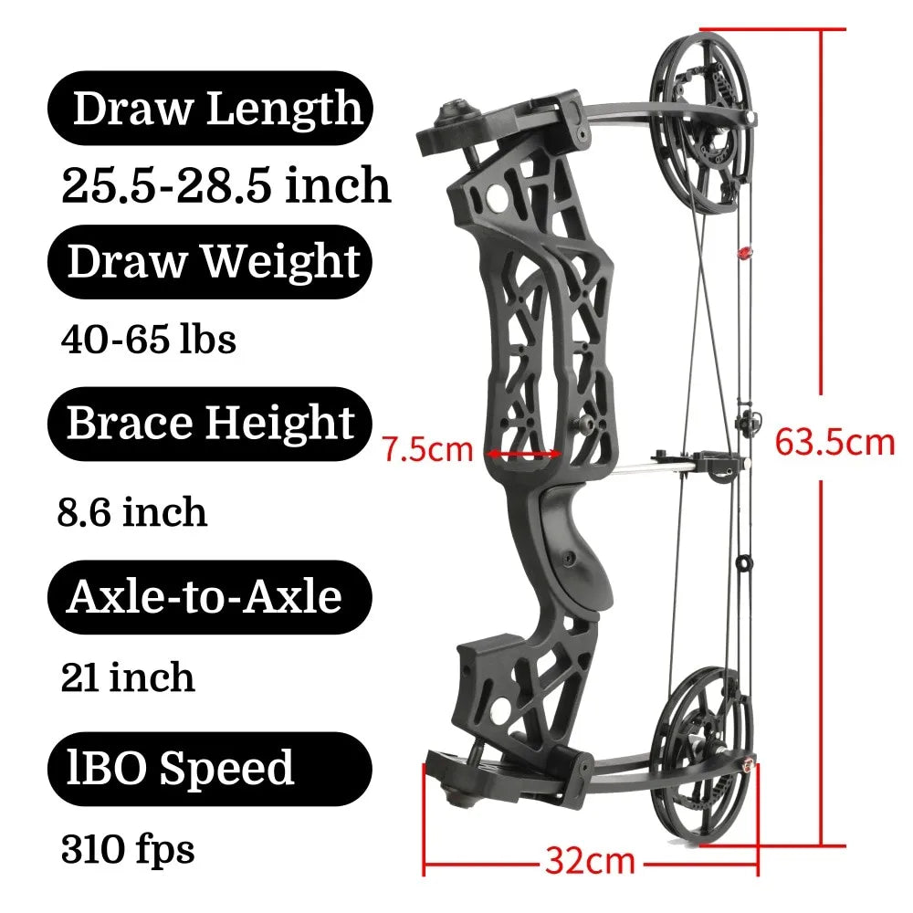 Ameyxgs Aluminum Compound Bow Set For Hunting And Archery