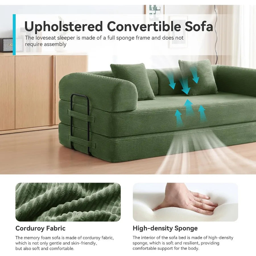 Convertible Futon Sofa Bed Sleeper Couch for Living Room