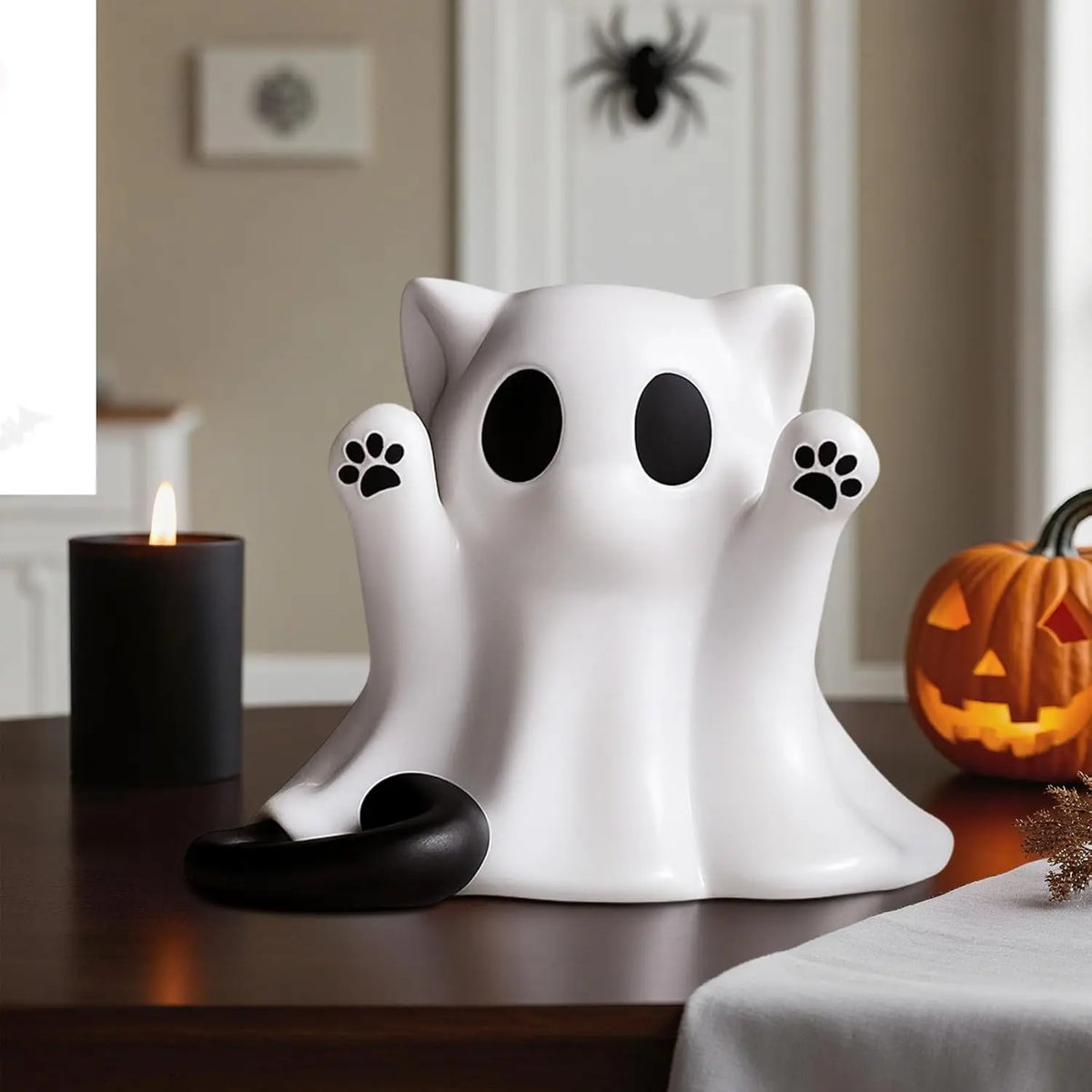 Halloween Ghost Figurine Spooky Resin Desk Ornament