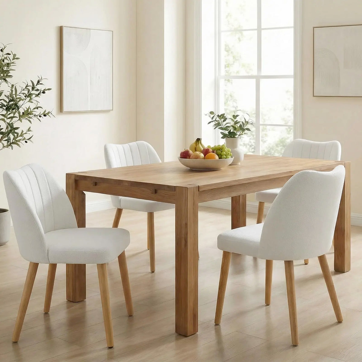 HiMISS Mid Century Modern Upholstered Dining Chairs Set Of 2