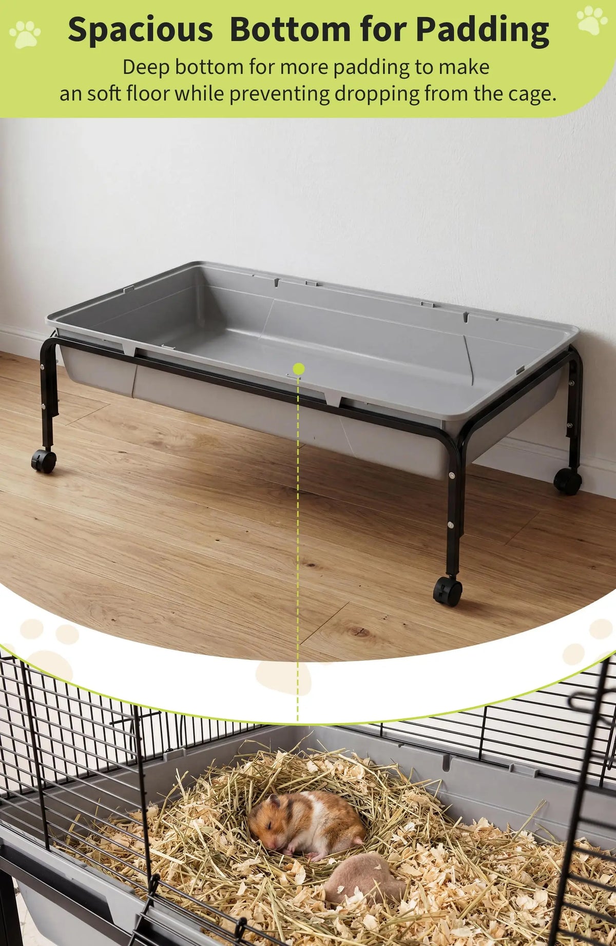 HiMISS Multi Level Small Animal Cage With Detachable Stand
