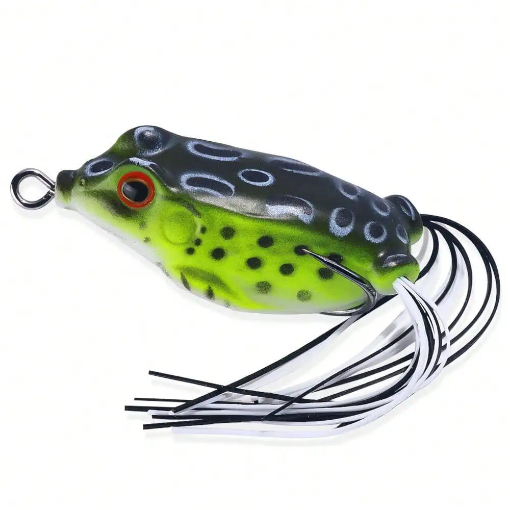 Artificial Top Water Soft Tube Frog Lure With 3D Eyes