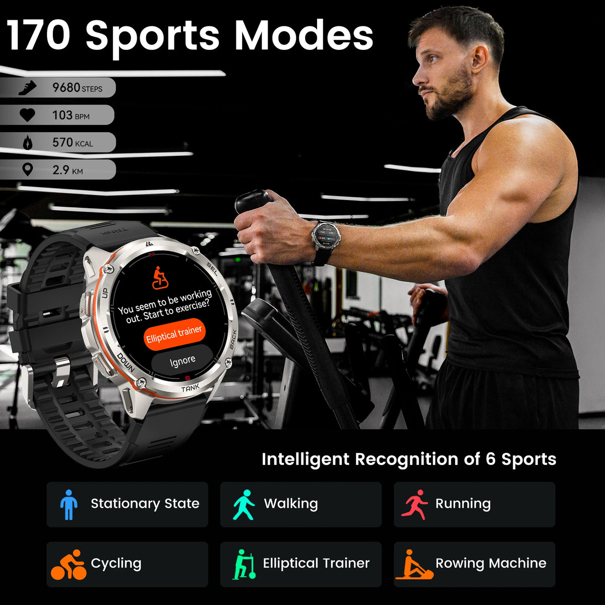 KOSPET TANK T3 Ultra GPS Rugged AMOLED Smart Watch For Men