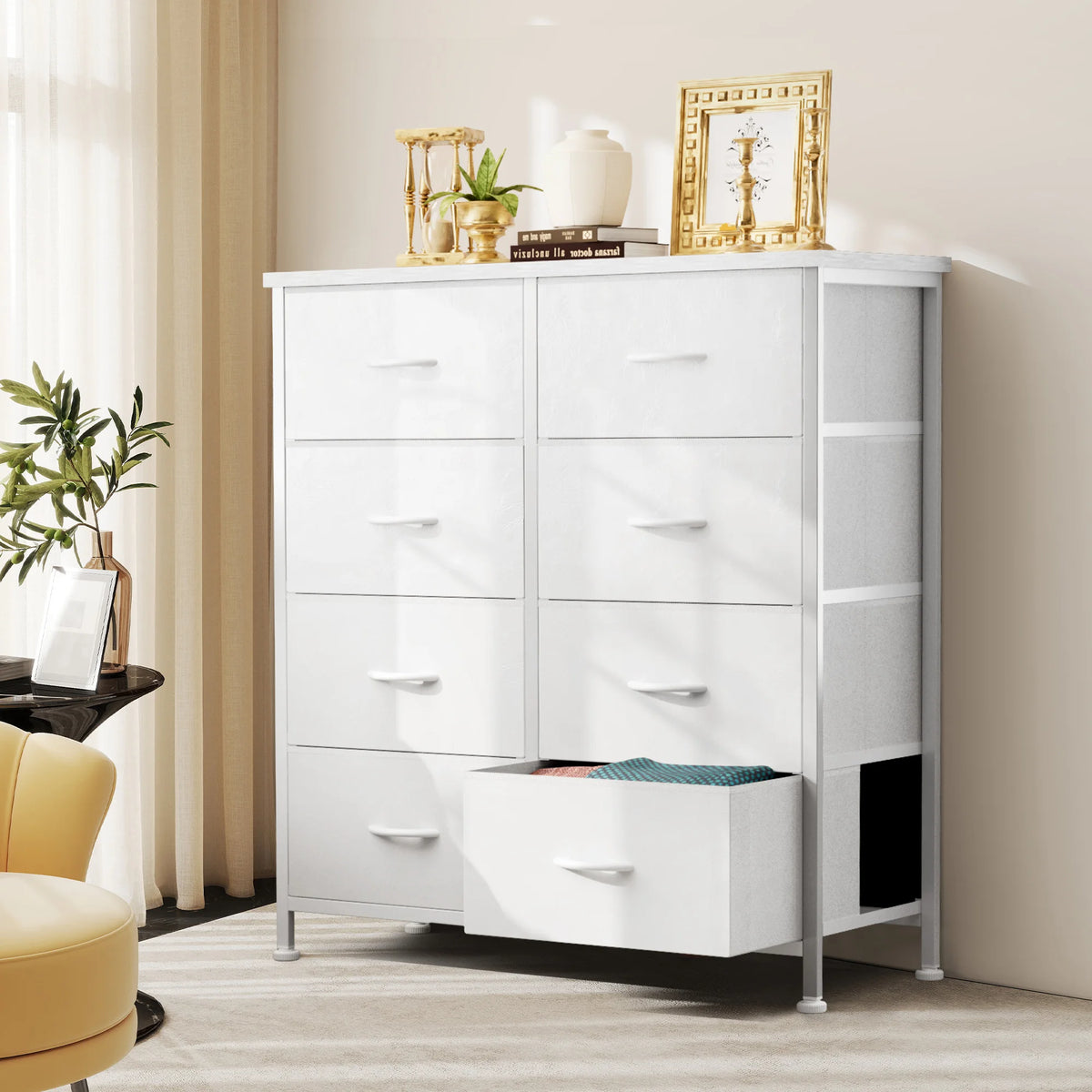 JHK Children's Dresser With Fabric Drawers Storage Cabinet