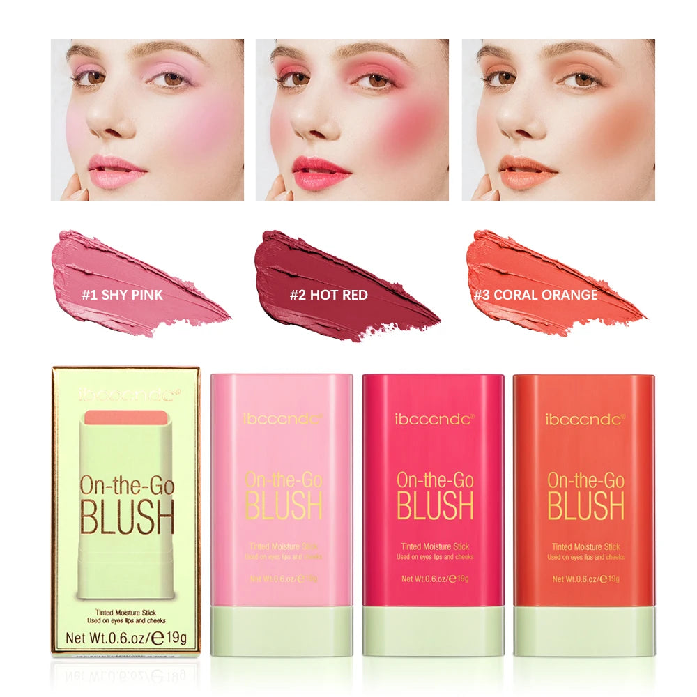 Ibcccndc Multi Use Cream Blush Stick For Lips Eyes Cheeks