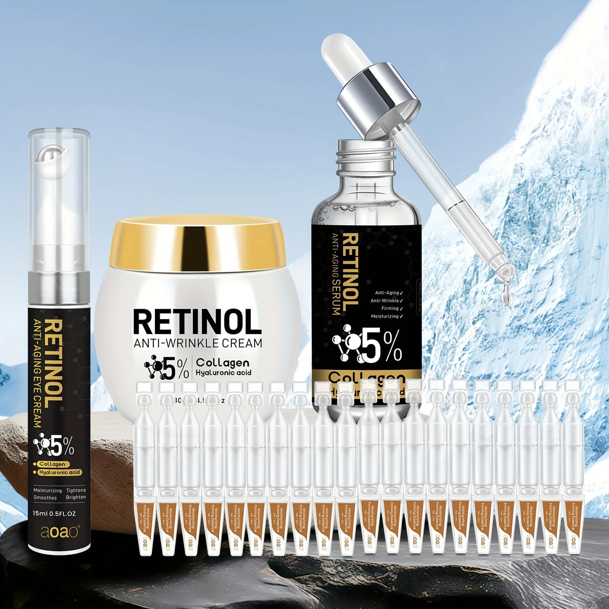 Aoao Men Retinol Deep Hydration Anti Wrinkle Skincare Kit