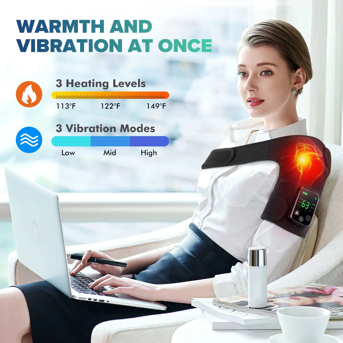 Electric Heating Knee And Neck Massager With Vibration Therapy