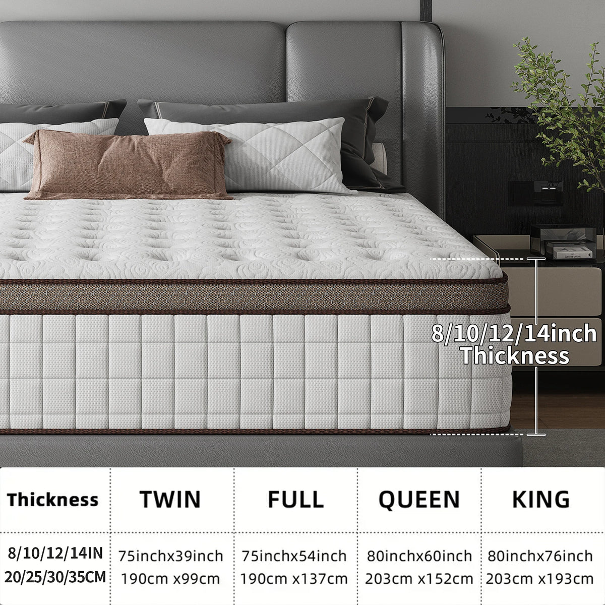 Medium Firm Hybrid Memory Foam And Pocket Spring Mattress