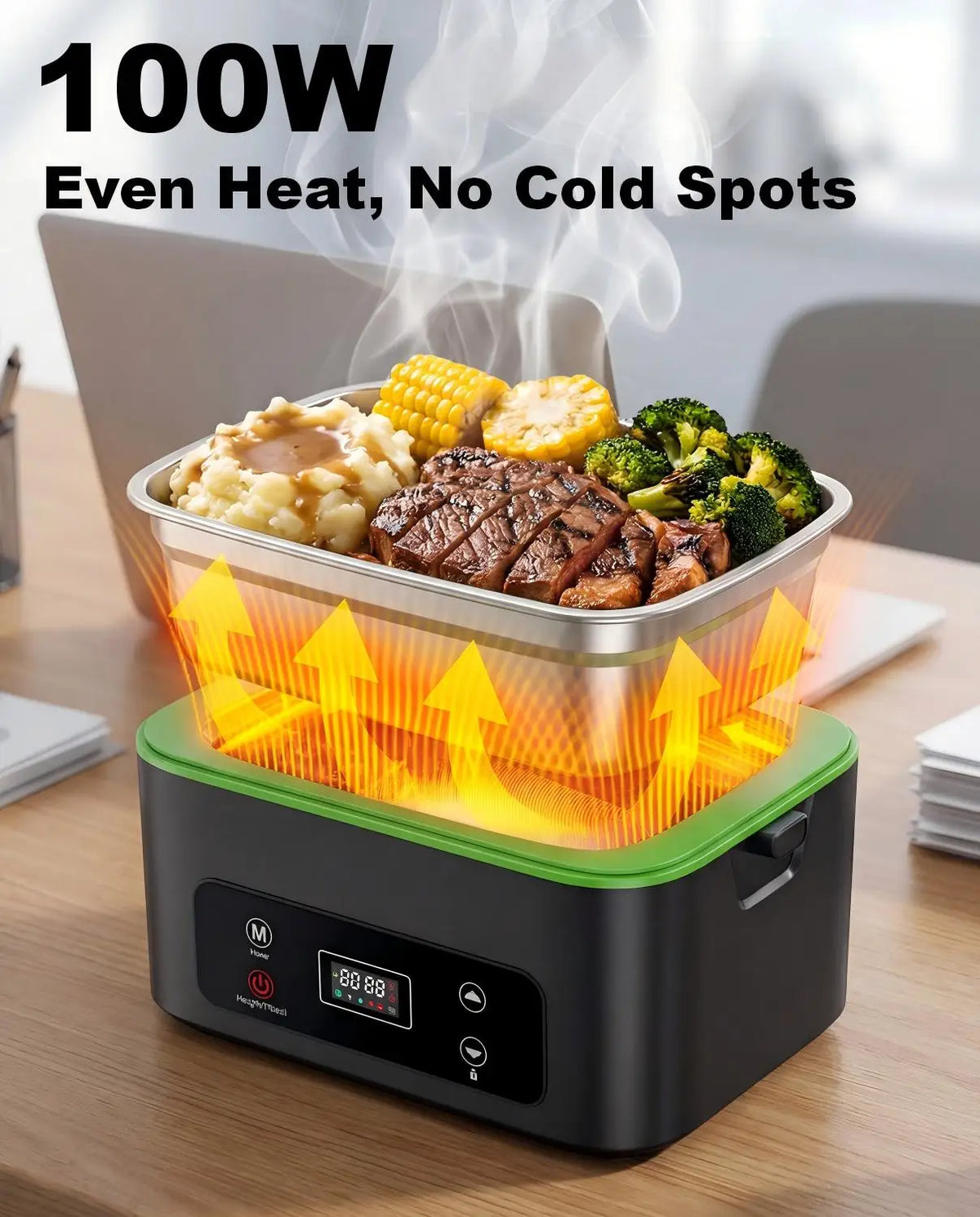 Taskstar Wireless Electric Insulated Lunch Box Portable Food Warmer