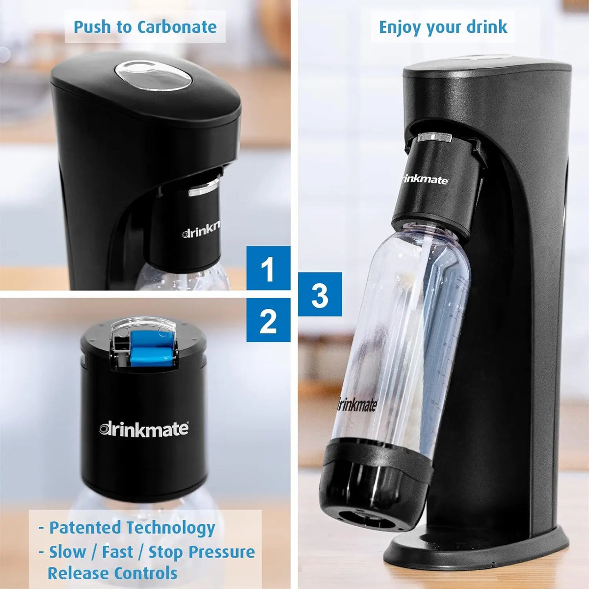 XMSJ Sparkling Water And Soda Maker For Homemade Carbonated Beverages