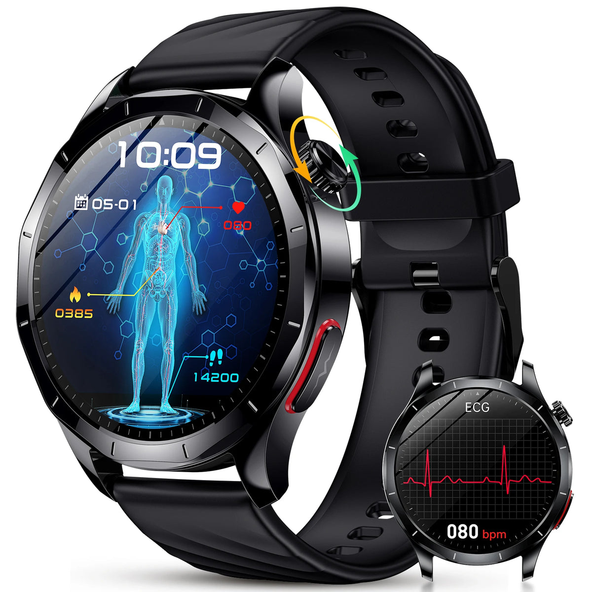 Marsyu ECG PPG Health Smart Watch Blood Pressure Tracker