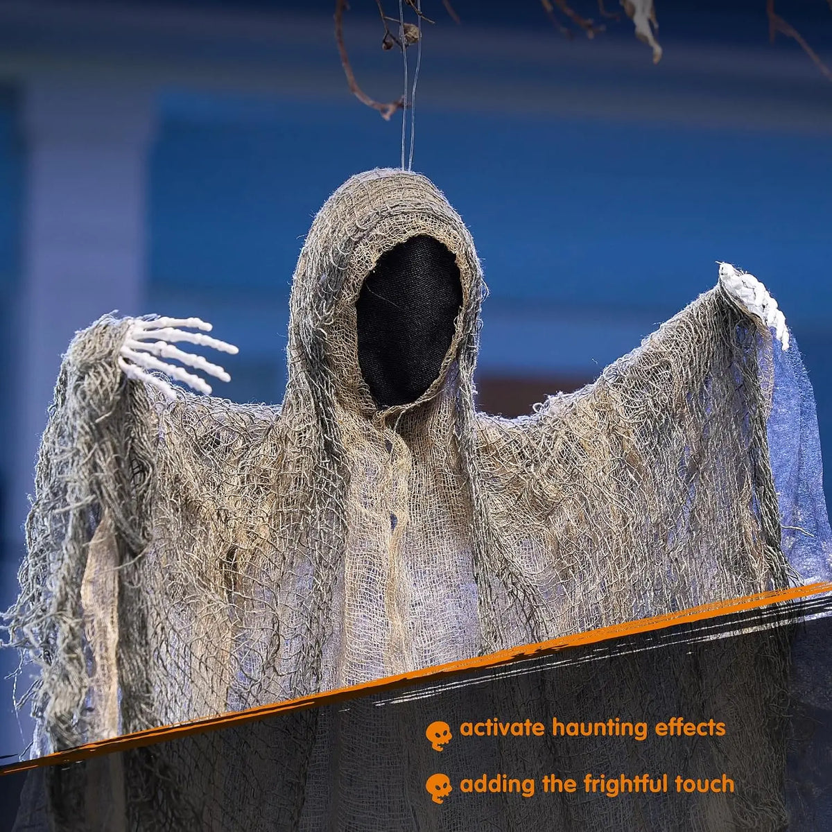 Halloween Hanging Faceless Ghost Decoration Set For Outdoors