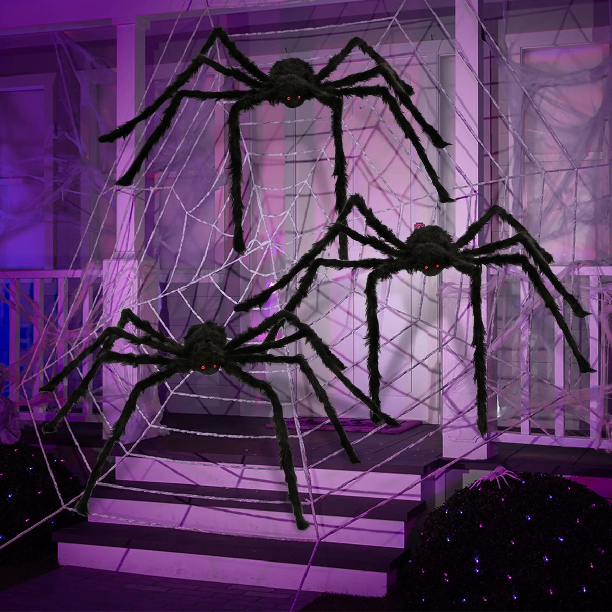 Joyfy Realistic Giant Spider Halloween Yard Decorations
