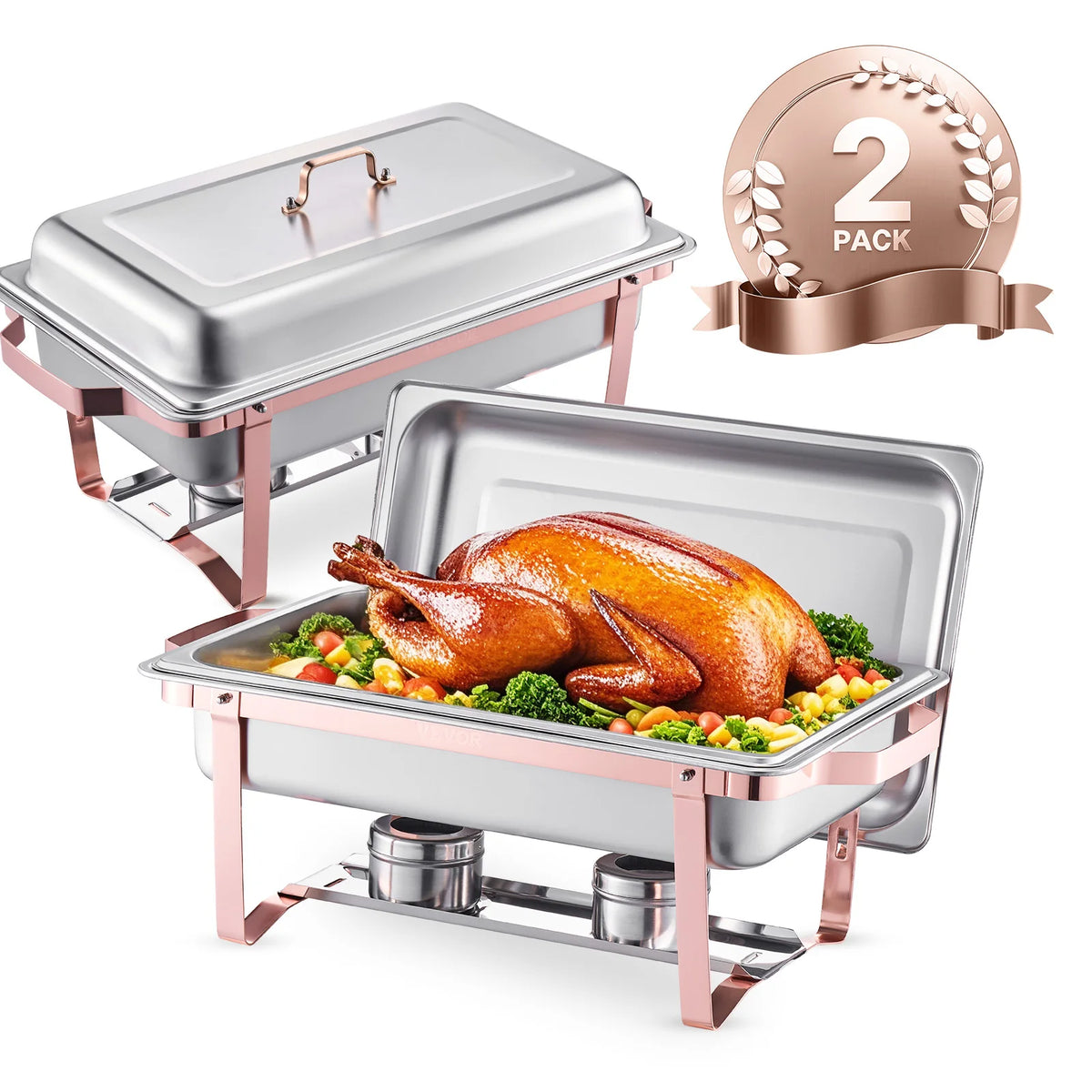 SucceBuy Chafing Dish Catering Food Warmer Essential Buffet Supplies