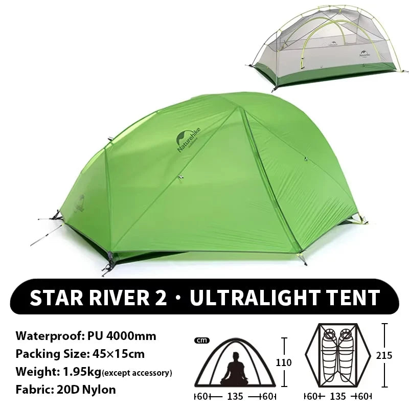 Naturehike Star River Ultralight 2 Person Waterproof Tent