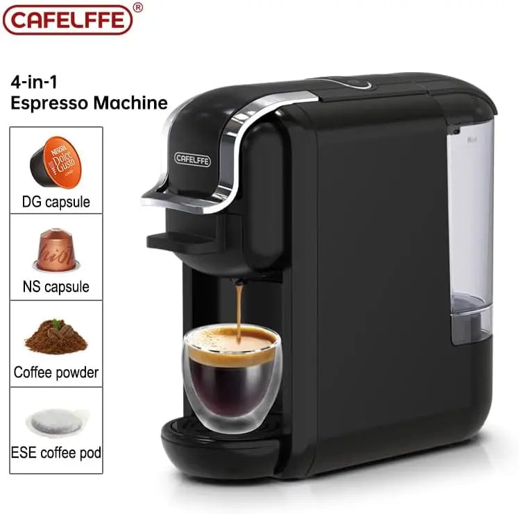 Cafelffe 4in1 Capsule Ground Espresso Coffee Maker Machine