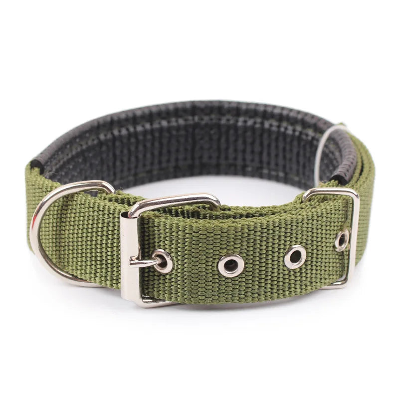 Adjustable Solid Nylon Dog Collar For Secure Daily Pet Walks