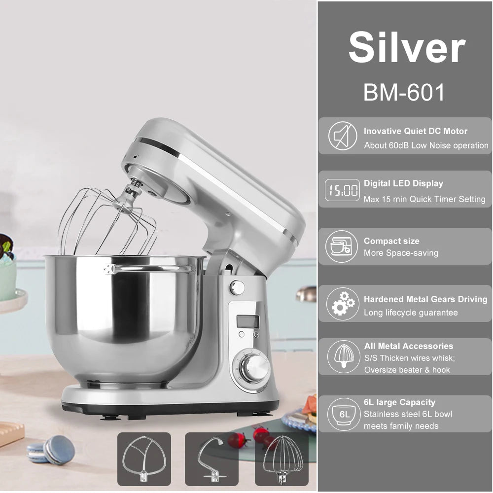 Biolomix Powerful Kitchen Stand Mixer With Quiet Motor