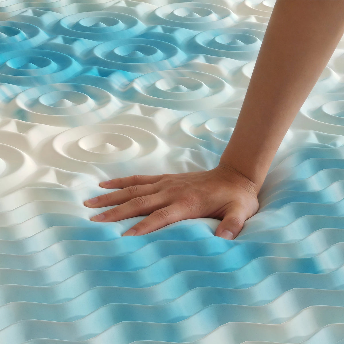 JHK Cooling Gel Memory Foam Mattress Topper Targeted Pressure Relief