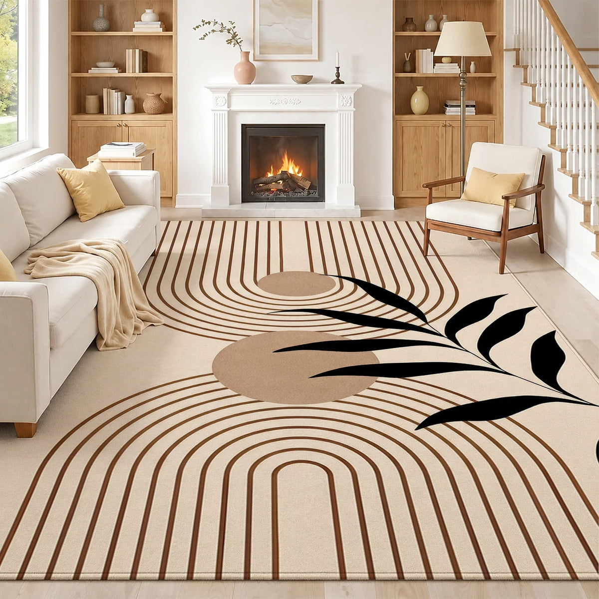 Machine Washable Velvet Area Rug with Non Slip Backing