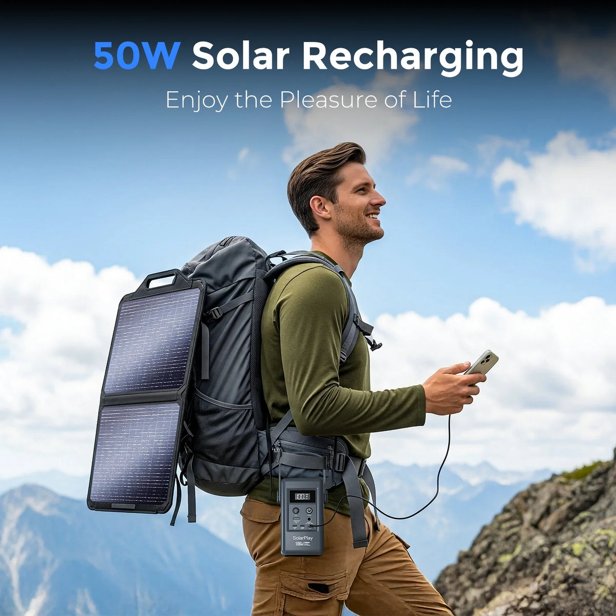 Greenery Portable Power Station Solar Generator Emergency Backup