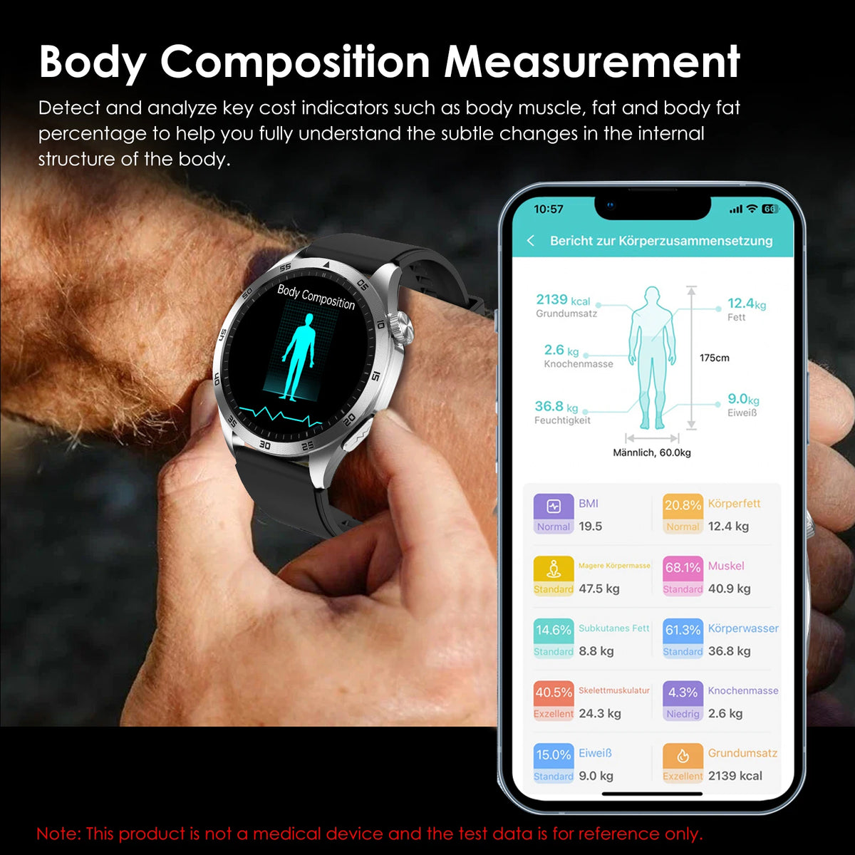 ECG PPG Health Smart Watch Blood Pressure Oxygen Monitor