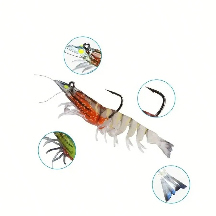 Premium Soft Plastic Shrimp Swimbait Fishing Lures