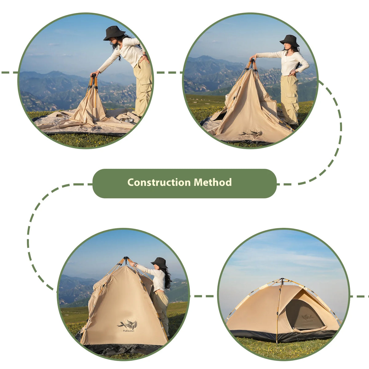 Pakicetus Instant Pop Up Tent For Beach And Camping Shelter