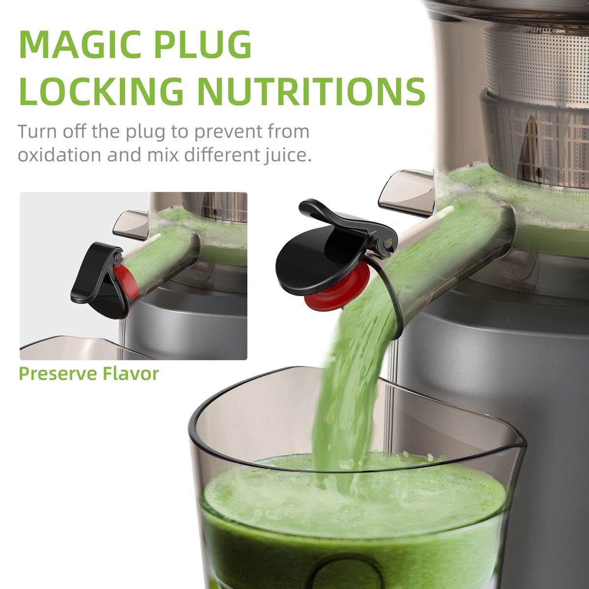 BioloMix Cold Press Juicer With 200W Motor And Wide Chute