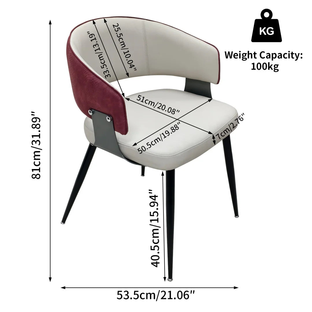 Luvodi Crocodile Textured Microfiber Leather Dining Chair
