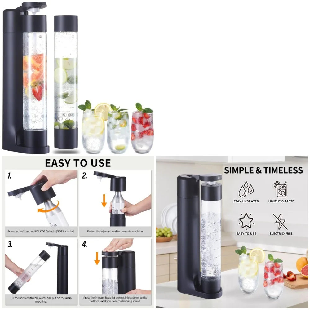 XMSJ Electric Sparkling Water Soda Maker Beverage Dispenser