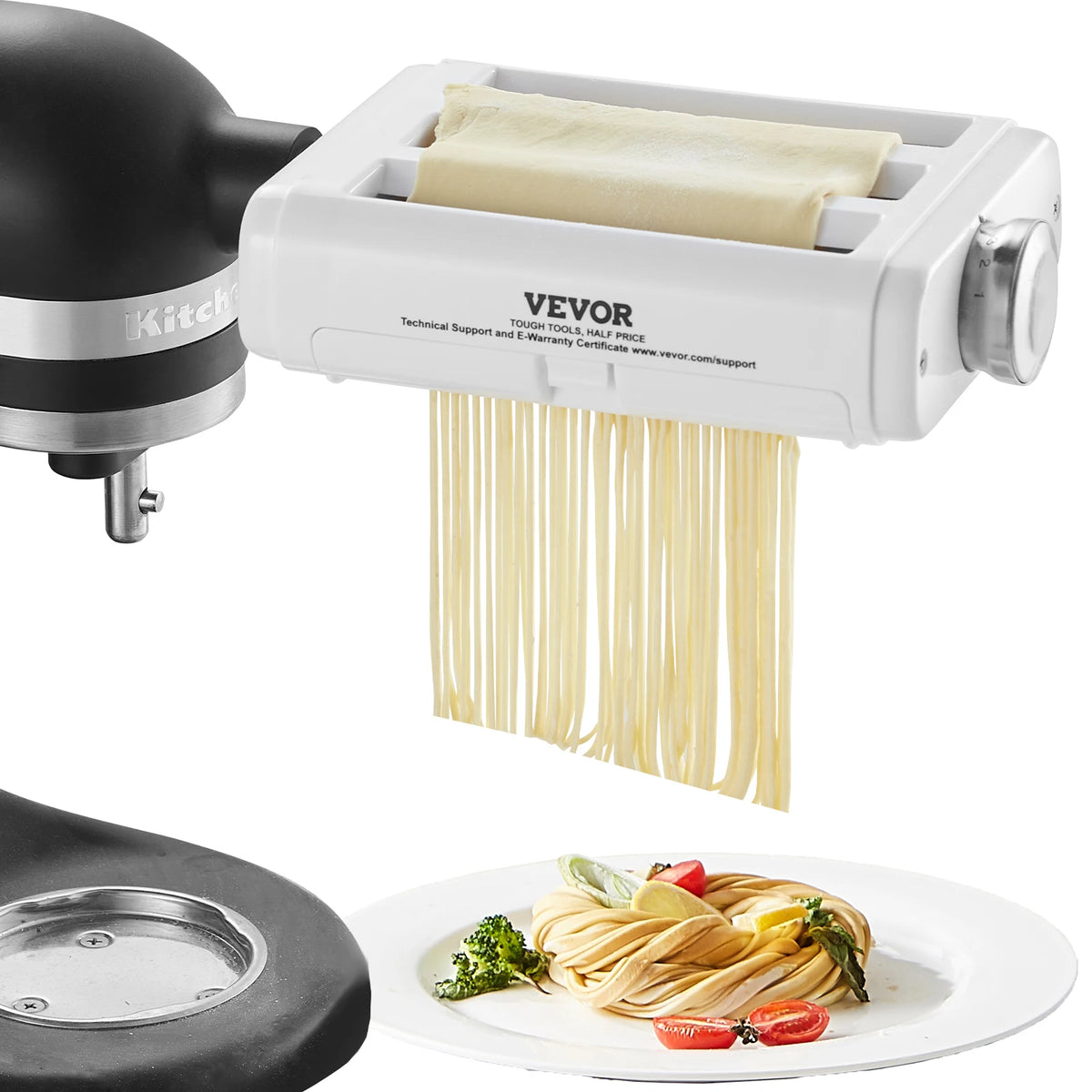 SucceBuy Stainless Steel Pasta Roller Attachment For KitchenAid Mixer