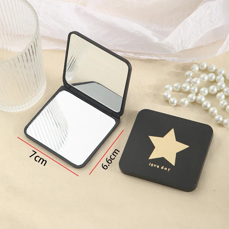 Portable Folding Handheld Makeup Mirror For Desk And Travel
