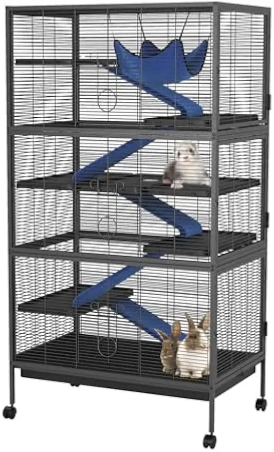 Garvee Four Tier Rolling Large Metal Small Animal Cage