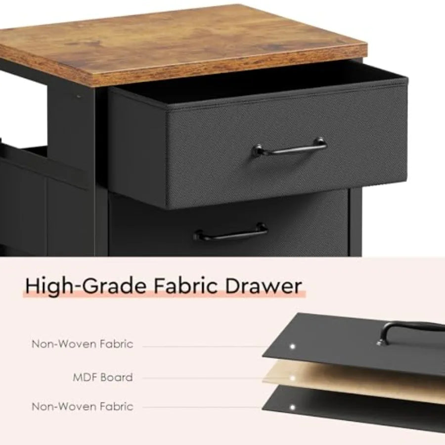 Plastic Three Drawer Rolling File Cabinet With Open Storage Shelf