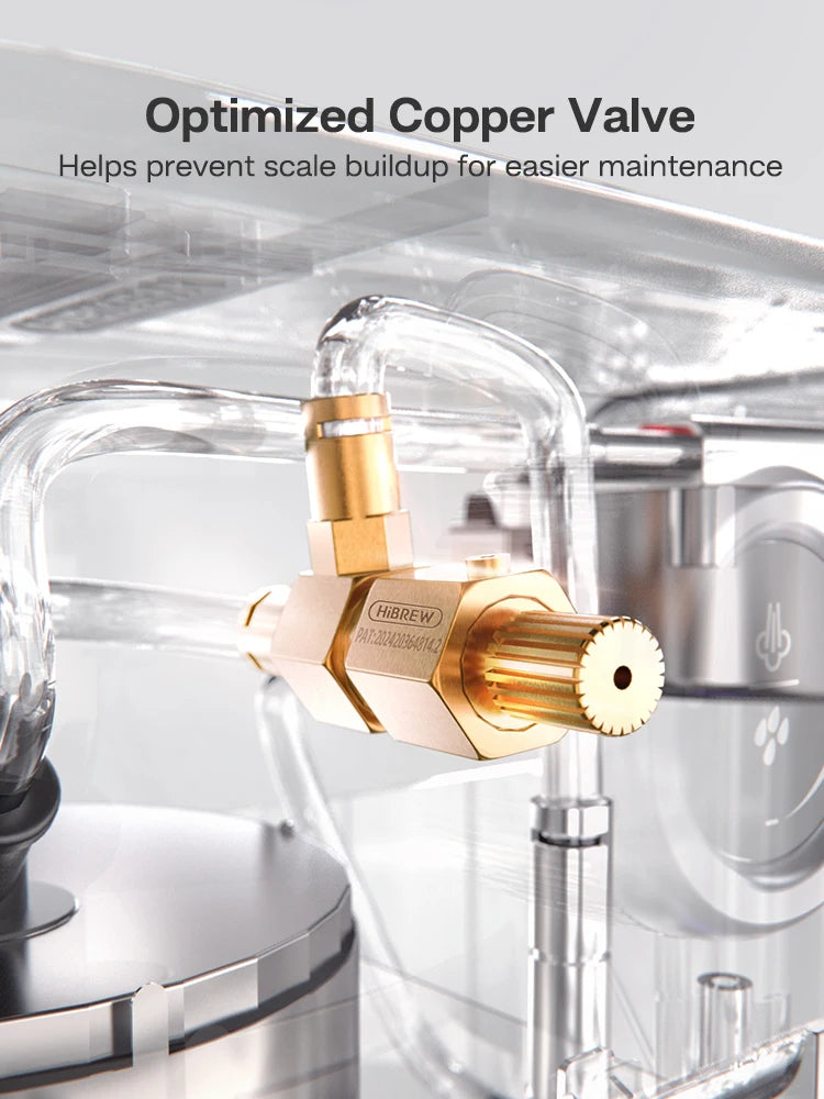 HiBREW Semi Automatic Espresso Coffee Machine With Adjustable Temperature