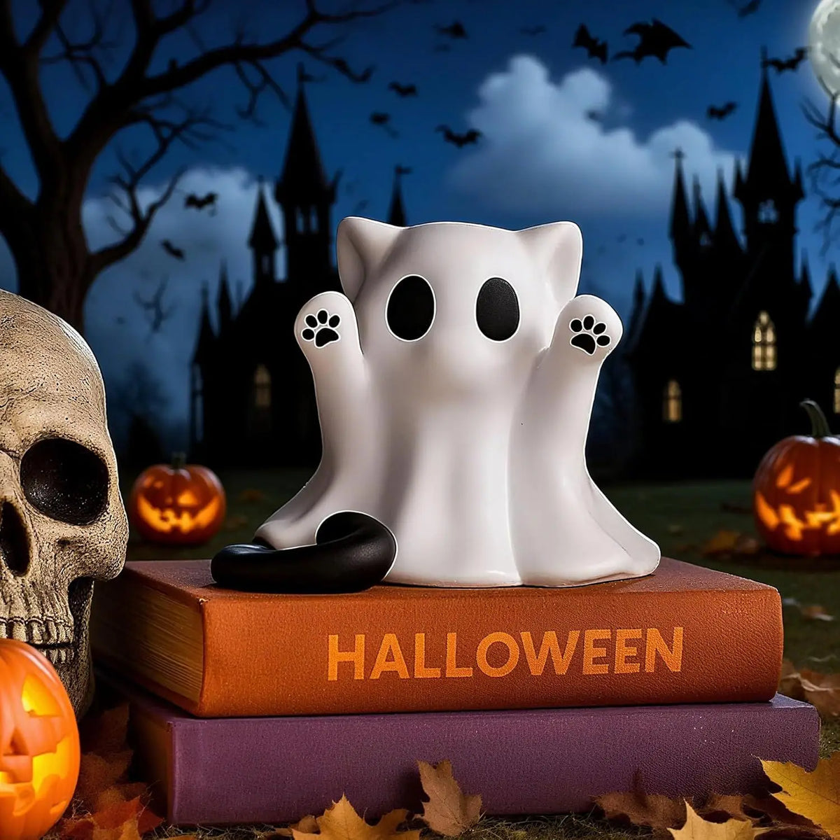 Halloween Ghost Figurine Spooky Resin Desk Ornament