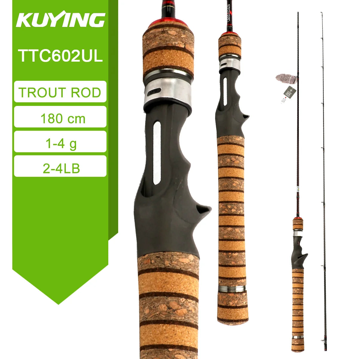 Kuying Teton Carbon Spinning Casting Fishing Lure Rod
