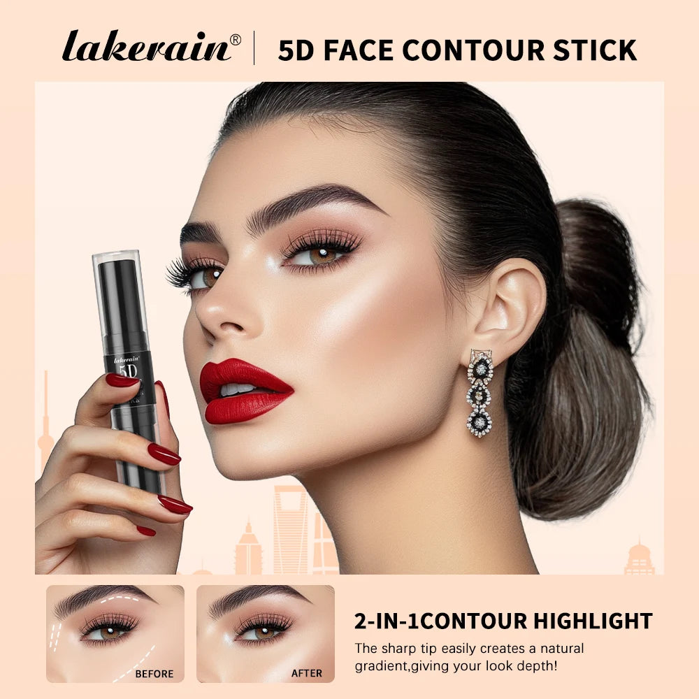 Lakerain Dual Ended Waterproof Contour And Highlighter Stick Pen