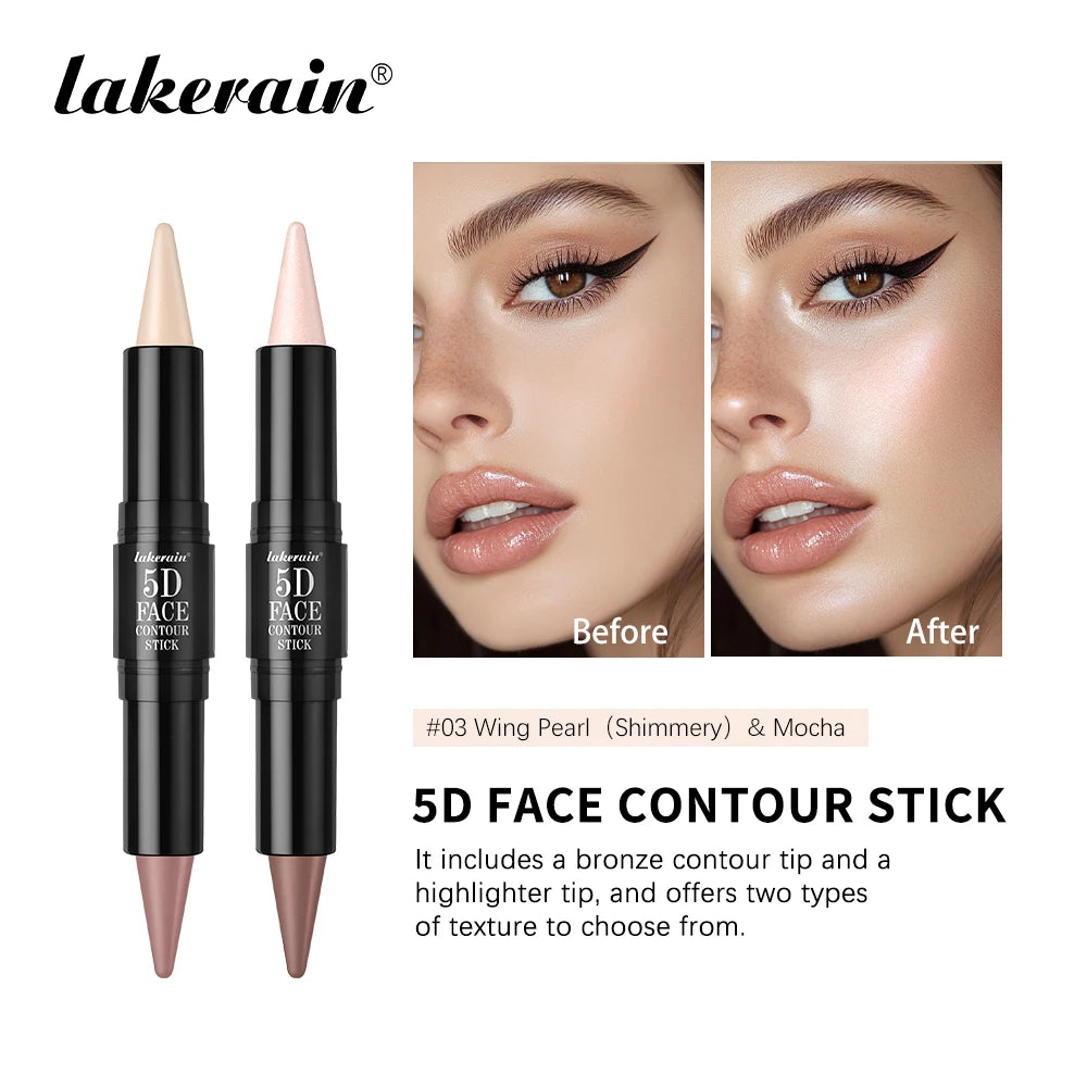 Lakerain Dual Ended Waterproof Contour And Highlighter Stick Pen