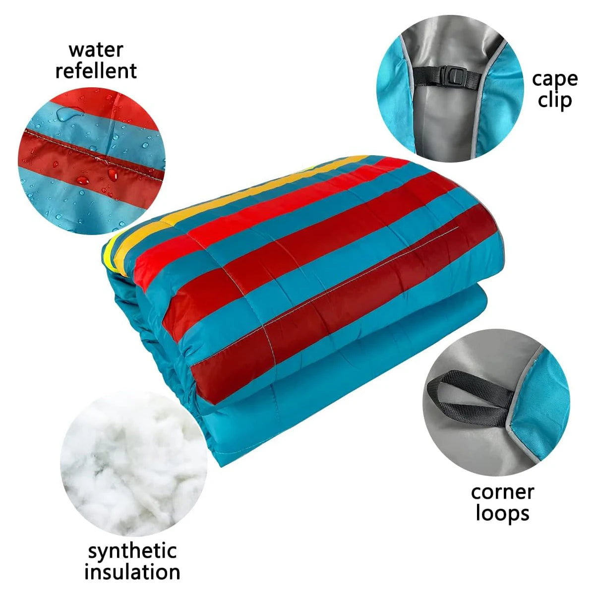 Portable Waterproof Fluffy Camping Picnic Blanket With Bag